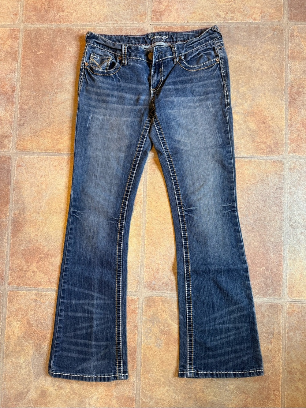 Amethyst Jeans Dark Blue Flare Jeans